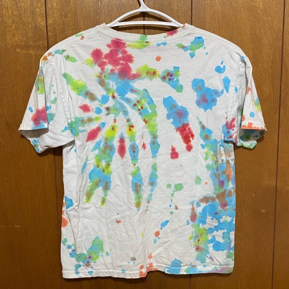 Tie dyed cropped cotton t-shirt - Picture 3 of 4
